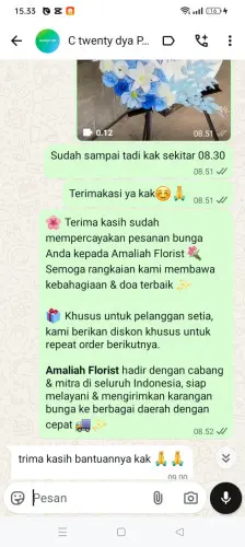 Testimonial Standing Flower pematang siantar